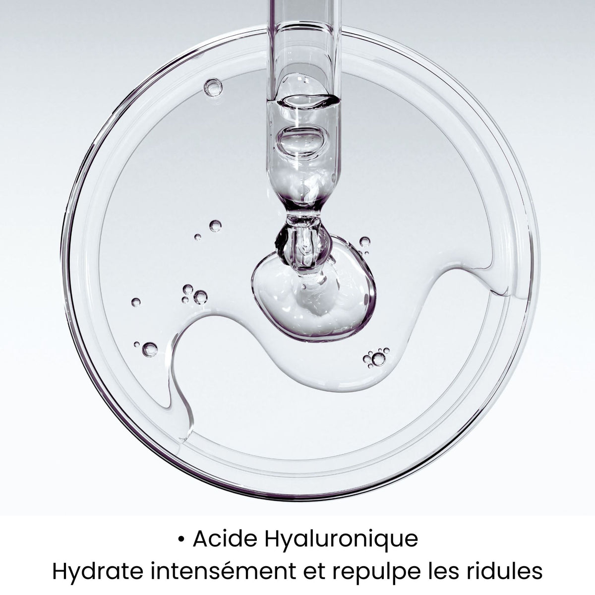 Acide Hyaluronique utilisé dans les soins KALYAË ORIGIN, reconnu pour hydrater intensément et repulper visiblement les ridules.
