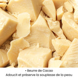 Beurre de Cacao utilisé dans les soins KALYAË ORIGIN, reconnu pour adoucir et préserver la souplesse de la peau.