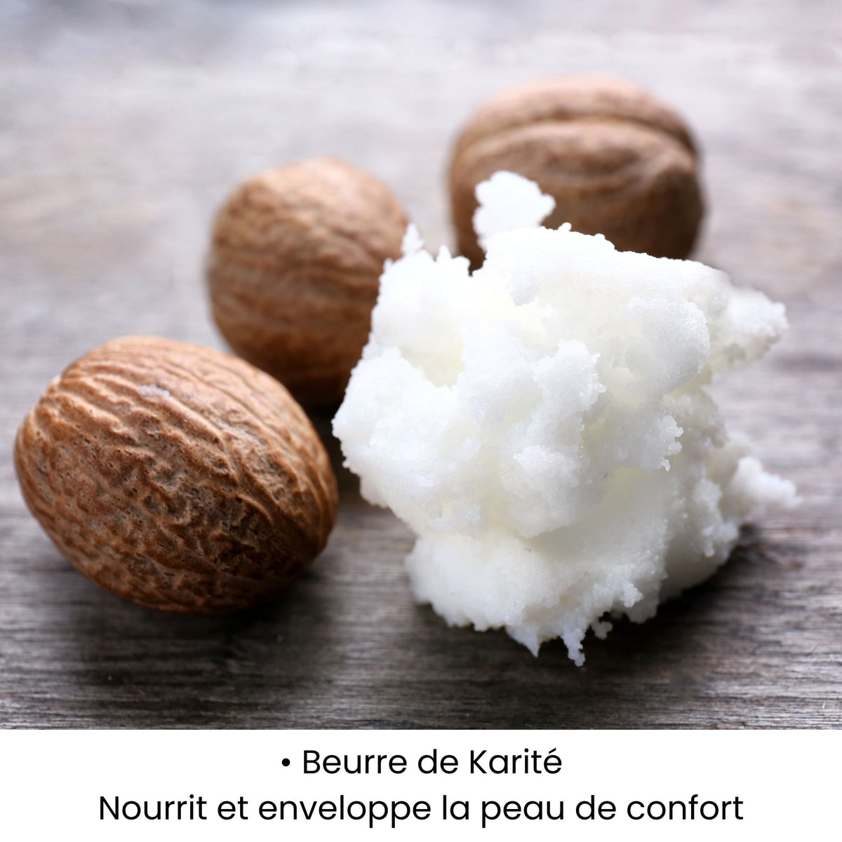 Beurre de Karité utilisé dans les soins KALYAË ORIGIN, reconnu pour nourrir et envelopper la peau de confort.