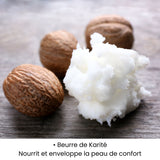 Beurre de Karité utilisé dans les soins KALYAË ORIGIN, reconnu pour nourrir et envelopper la peau de confort.