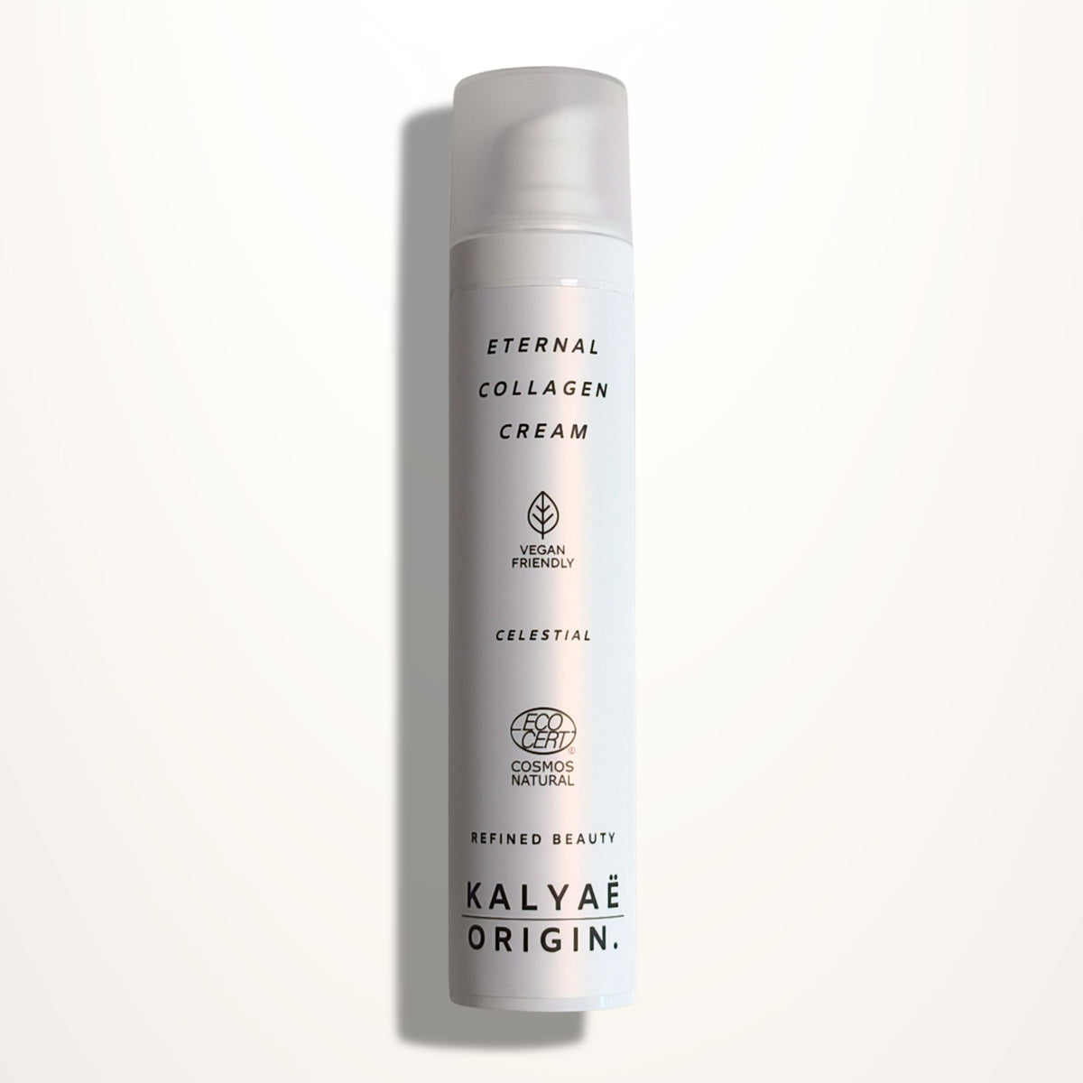 Eternal Collagen Cream crème de nuit au collagène qui lisse la peau et la rend plus rebondie certifié COSMOS NATURAL 50 ml présenté sur fond clair – KALYAË ORIGIN