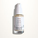 Even Glow Serum unifiant éclat certifié COSMOS NATURAL 30 ml présenté sur fond clair – KALYAË ORIGIN