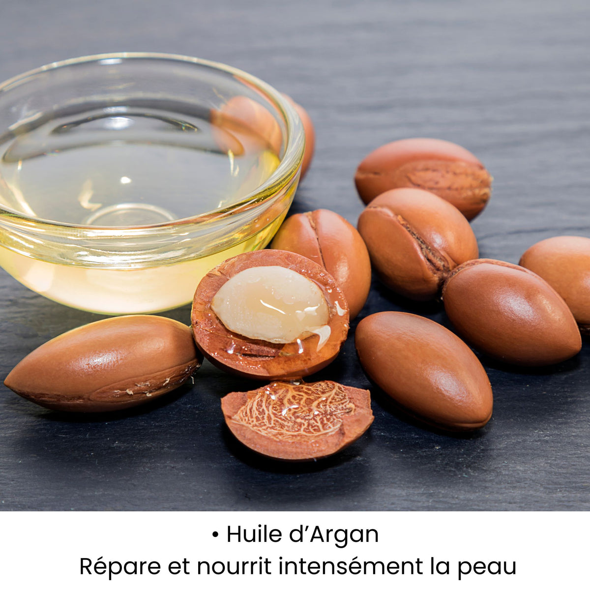 Huile d’Argan utilisée dans les soins KALYAË ORIGIN, reconnue pour réparer et nourrir intensément la peau.