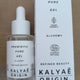 Prebiotic Pure Gel équilibrant visage certifié COSMOS NATURAL 30 ml présenté sur sa boîte d’envoi cartonnée – KALYAË ORIGIN